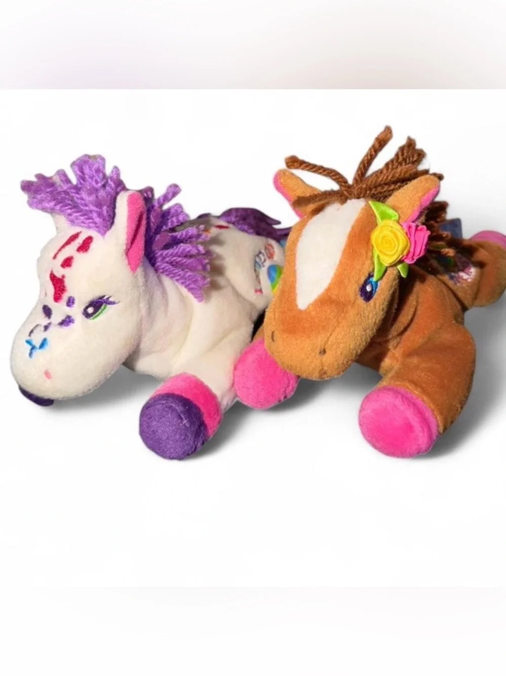 VINTAGE EUC Lollipop & Rainbow Chaser beanie plushies